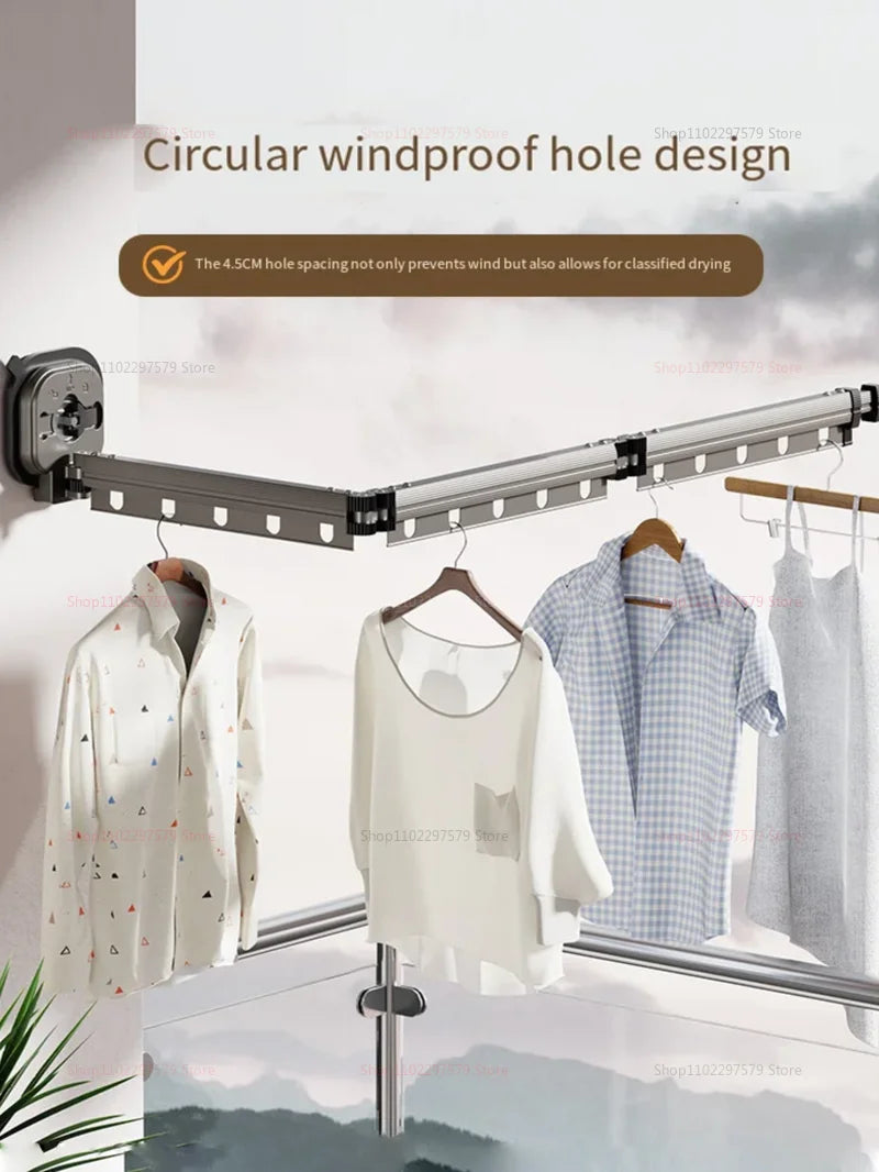 Retractable Clothes Drying Rack,Space-Saver,Collapsible Drying Racks for Laundry Room,Wall Mounted Clothes Hanger Rack