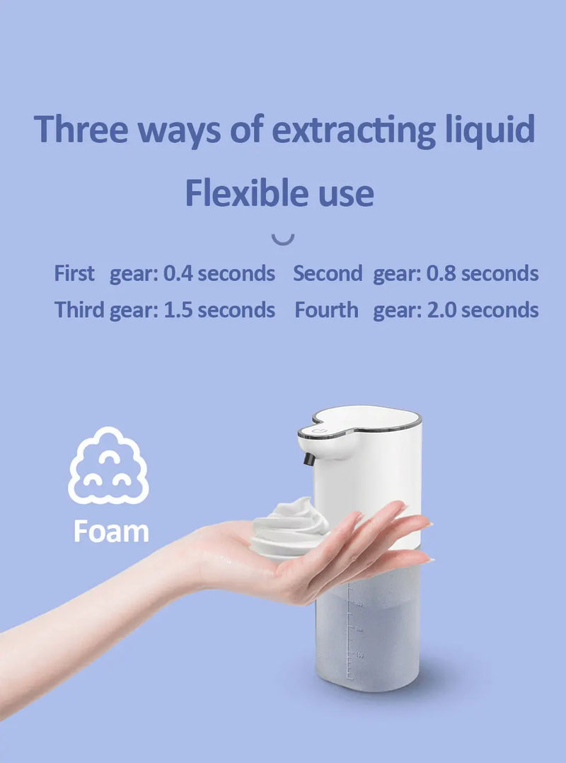 Automatic Soap Dispensers 400ml 4-Gears Adjustable Bathroom Smart Washing Hand Machine USB Rechargeable Touchless Hand Sanitizer