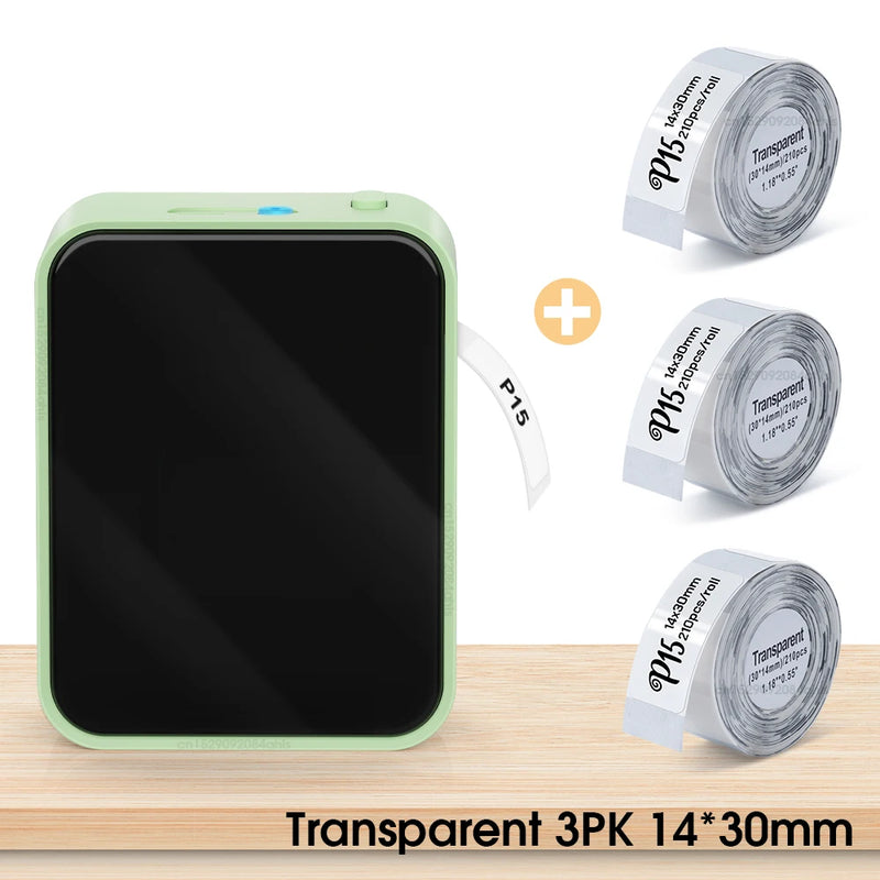 Wireless Bluetooth Label Printer Portable Thermal Printer Marklife P15 Inkless Labeling Machine Mini Label Maker P15 Sticker