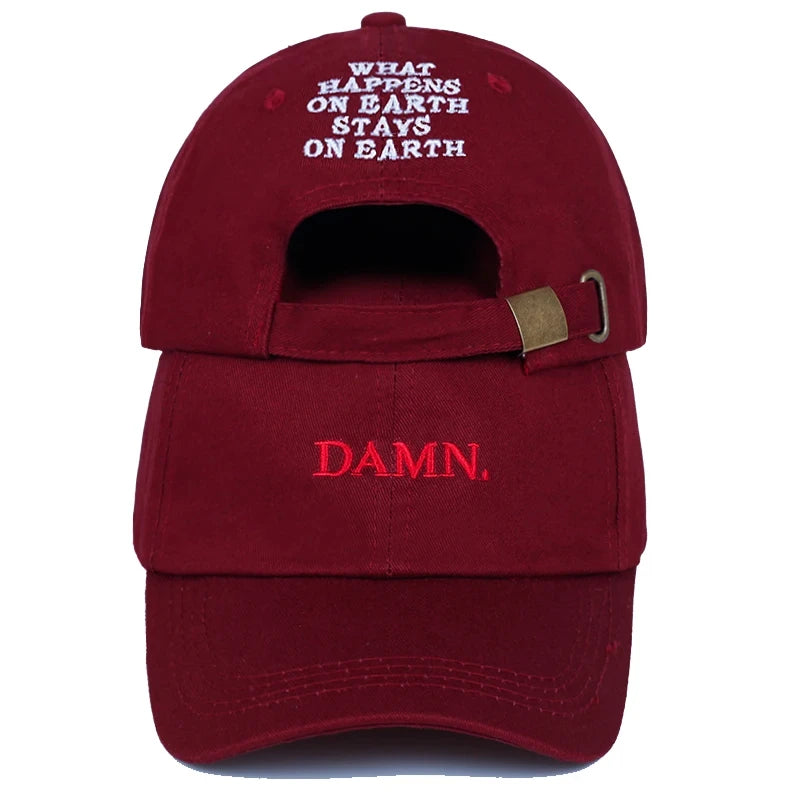 Tatiana Haven DAMN Embroidered Baseball Cap – Unisex Hip Hop Cotton Hat with Adjustable Strap