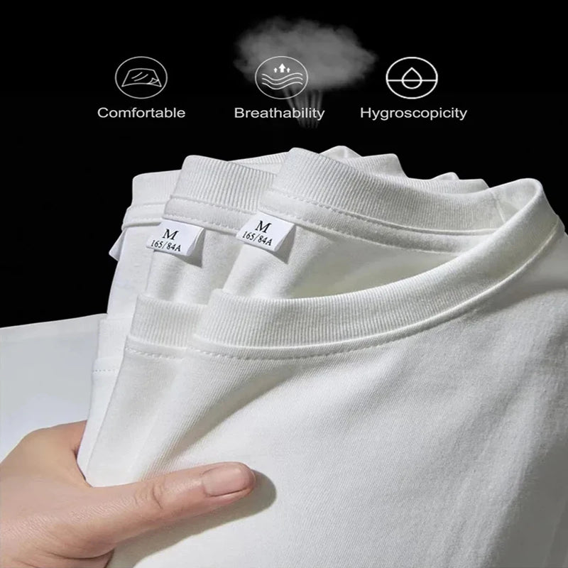 Men’s Oversized Cotton T-Shirt – Black Spade Graphic Streetwear Loose Fit Short Sleeve Tee