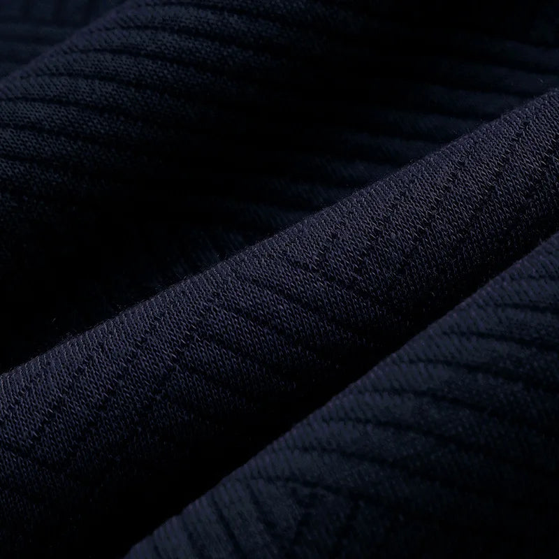 Men’s Zipper Polo Sweatshirt – Turn-Down Collar Long Sleeve Pullover for Autumn and Winter