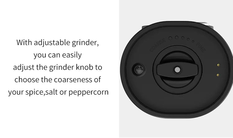 Rechargeable Electric Salt And Pepper Grinder Set with Charging Base Stainless Steel Automatic Salt Pepper Grinder Spice Mill