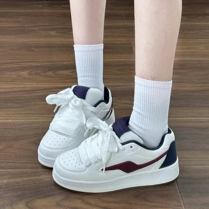 2024 Chunky LADIES Sneakers Thick Bottom Increased Ultra-Light Non-Slip Wear-Resistant Bread Casual Sneakers Vulcanized Shoes