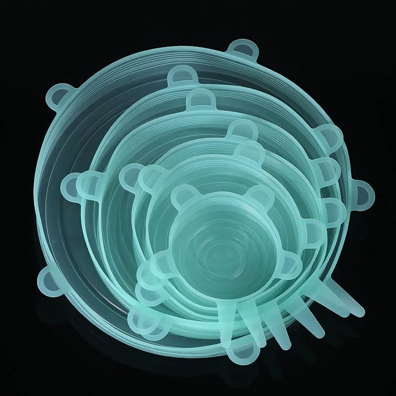 Reusable Silicone Cover Stretch Lids Airtight Food Wrap Covers Keeping Fresh Seal Bowl Stretchy Wrap Cover Kitchen Cookware