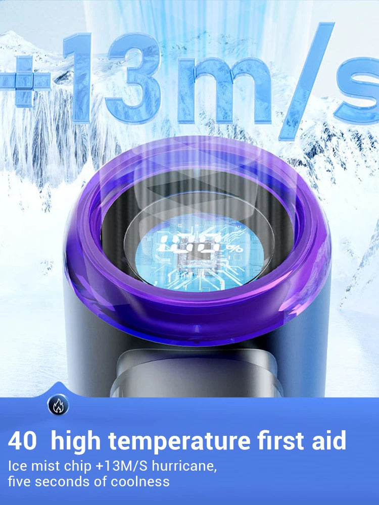 Portable Misting Fan Handheld Fan Electric Hand Fans Ice Wind At 199 Gear Nano Cold Mist Cooling Fan 3500mah USB Rechargeable