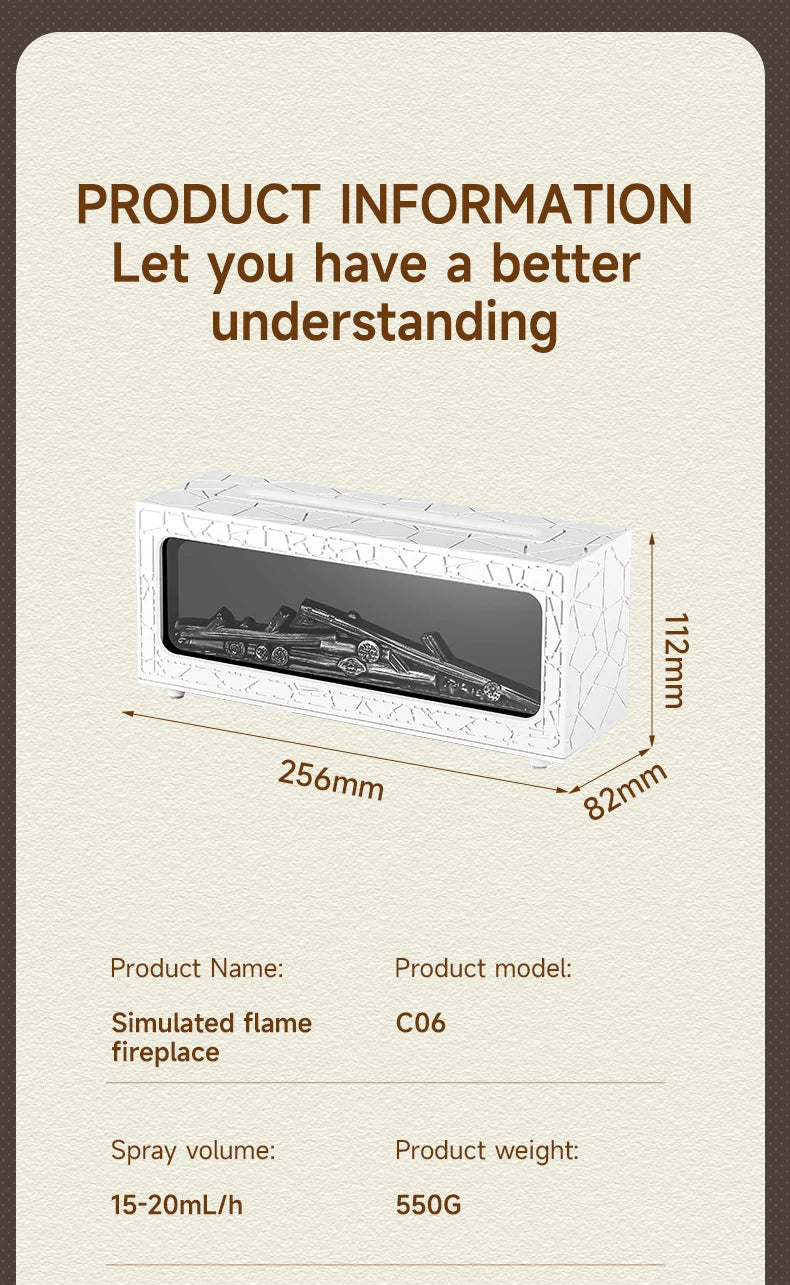 Air Humidifier Essential Oil Diffuser Flame Aroma Humidifier Home Room Fragrance Diffuser with Night Light Aromatherapy Diffuser