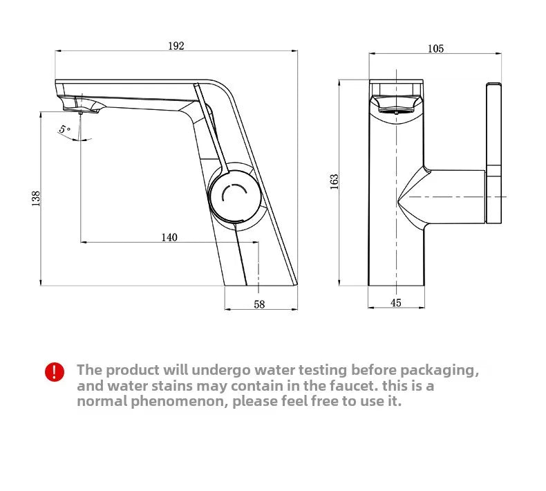 LED Digital Atmosphere Light, Basin Faucet, Bathroom Household Faucet