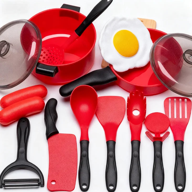 Set For Kids Girl Cooking Kitchen Toys Baby Cutting Fruit Cooking Kitchen Utensils Children&